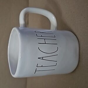 Rae Dunn Creme and Black TEACHER Mug